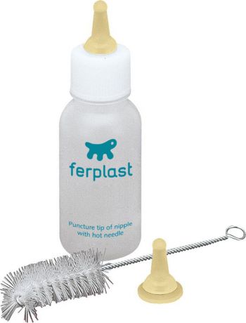 Бутылочка для животных Ferplast, с соской и ершиком, маленькая, 85502824, 1,1 л