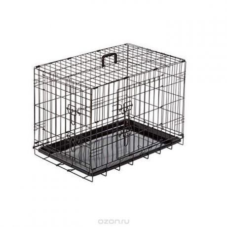 Клетка для животных DUVO+ (Бельгия) "Pet Kennel MEDIUM" 76х48х54см, черный