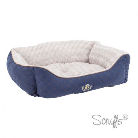 Лежак для собак Scruffs Wilton, с бортиками, 676574, синий, 75 х 60 см