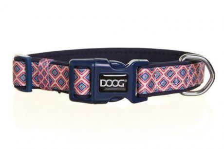 Ошейник для собак DOOG Collars Gromit, COLNRC-S, розовый, голубой, размер S (23-34 см)