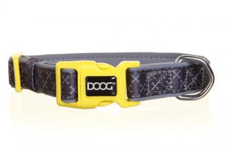 Ошейник для собак DOOG Collars Odie, COLGYC-M, серый, желтый, размер M (32-46 см)