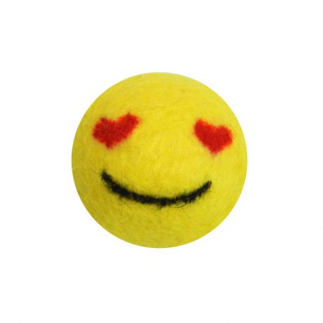 Игрушка для животных LIVEZOO Мяч из шерсти "Smile" Любовь 4 см