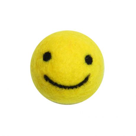 Игрушка для животных LIVEZOO Мяч из шерсти "Smile" Улыбка 4 см