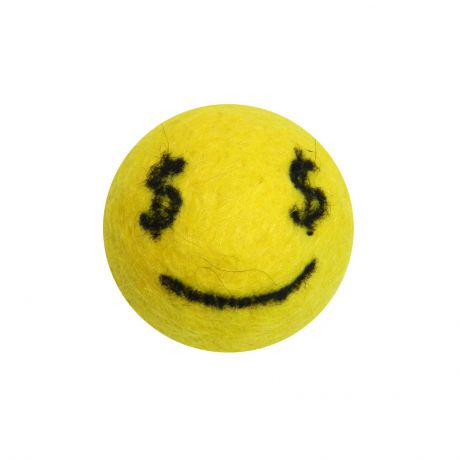 Игрушка для животных LIVEZOO Мяч из шерсти "Smile" Доллар 4 см