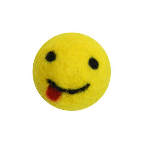 Игрушка для животных LIVEZOO Мяч из шерсти "Smile" Язык 4 см