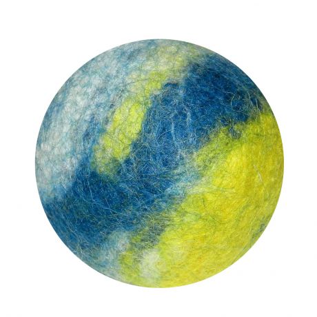 Игрушка для животных LIVEZOO Мяч из шерсти "Wool" 8 см, желтый