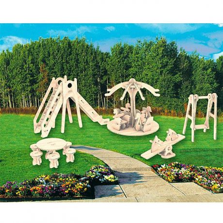 Сборная деревянная модель "Детская площадка"
