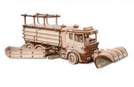 Модель-конструктор 3D Eco Wood Art "Снегоуборочная машина", ESk