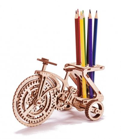 Механический 3D-пазл Wood Trick "Велосипед-визитница" 1234-16, деревянный