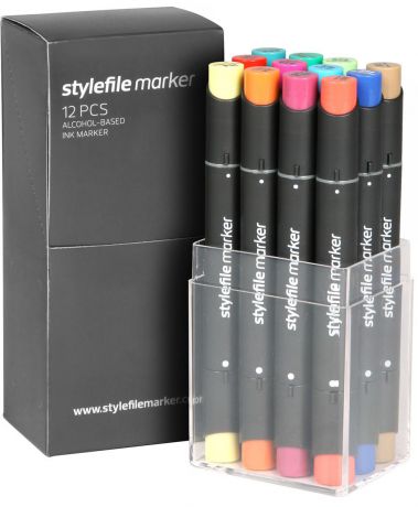 Stylefile Набор маркеров Classic основные цвета b 12 шт