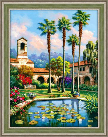 Картина стразами Алмазная Живопись "Райский сад" (АЖ-1346), 34 цвета, 30х40 см