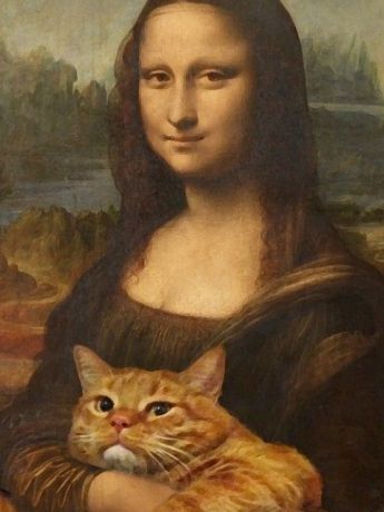 Алмазная мозаика Kimrik DIY Мона Лиза с котом, GX1134