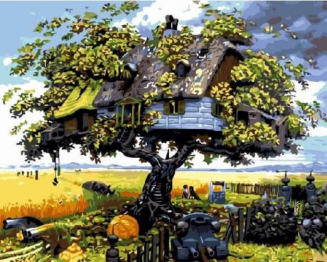 Набор для рисования по номерам Цветной "Дом на дереве", 40 х 50 см