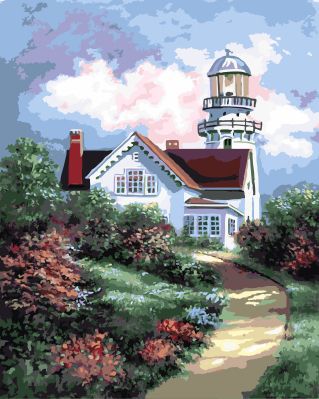 Набор для рисования по номерам Цветной "Дорожка к маяку", 40 x 50 см