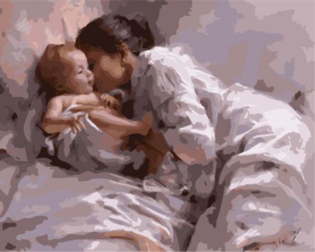 Набор для рисования по номерам Цветной "Мать и младенец ", 40 x 50 см