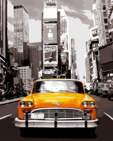 Набор для рисования по номерам Цветной "Нью-Йоркское такси", 40 x 50 см