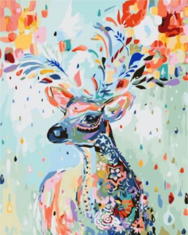 Набор для рисования по номерам Цветной "Сказочный олень", 40 x 50 см