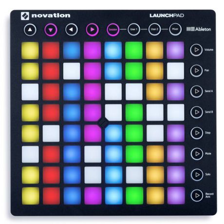 MIDI-контроллер NOVATION LAUNCHPAD MK2, компактный, для Ableton Live, 64 квадратных пэдов, цвет:черный