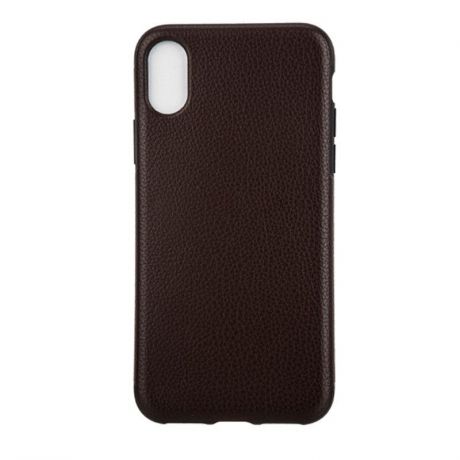 Чехол Eva для Apple iPhone X, кожаный, цвет: коричневый