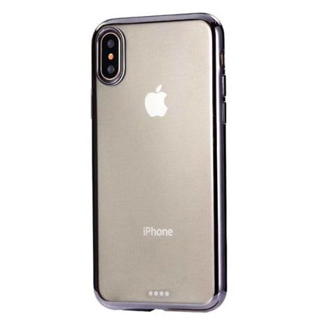 Чехол силиконовый EVA для Apple iPhone X - Прозрачный/Черный