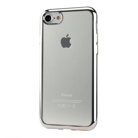 Чехол силиконовый EVA для Apple iPhone 7/8 - Прозрачный/Серебристый