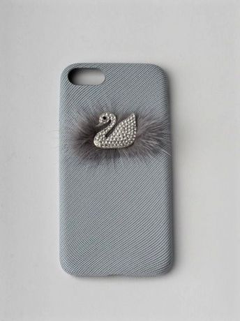 Чехол Simolina "Лебедь", для iPhone 6, серый