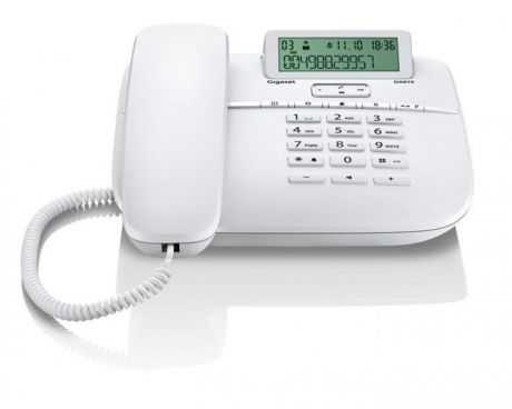 Телефон Gigaset DA 610 RUS White, S30350-S212-S302, белый