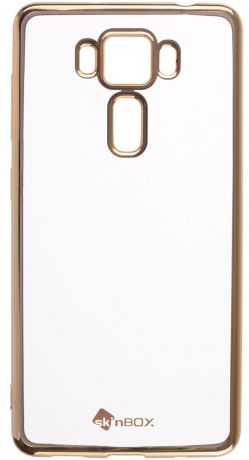 Skinbox 4People Silicone Chrome Border чехол для ASUS Zenfone 3 Delux (ZS550KL), Gold