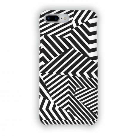 Чехол Mitya Veselkov "Черно-белая геометрия" для iPhone 7 Plus/8 Plus, IP7PLUS.MITYA-026, черный, белый