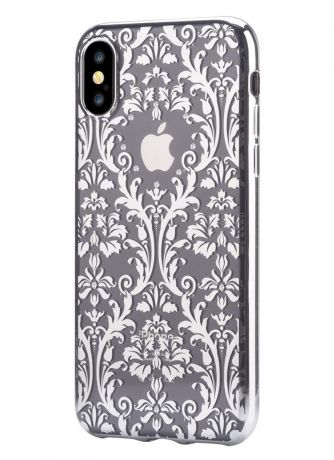 Чехол для сотового телефона Devia со стразами Swarovski Crystal Baroque Case для iPhone X/XS, 6938595305658, серебристый