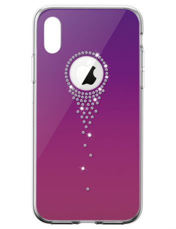 Чехол для сотового телефона Devia cо стразами Swarovski Angel Tears Case для Apple iPhone XS MAX, фиолетовый