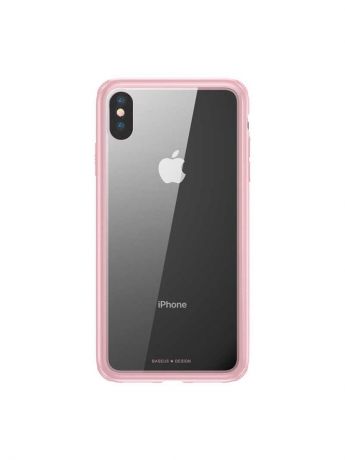 Чехол-накладка Baseus Apple iPhone XS Max Baseus See-through Glass Pink, 572567, розовый