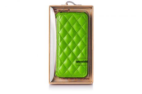Чехол для сотового телефона Kuchi Чехол книжка iPhone 5/5S/SE стежка, зеленый