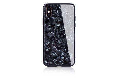 Чехол Gurdini Iceberg Glass Series для Apple iPhone X/XS, 906816, черный