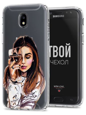 Чехол для сотового телефона With love. Moscow "Art design" для Samsung Galaxy J7 (2017)