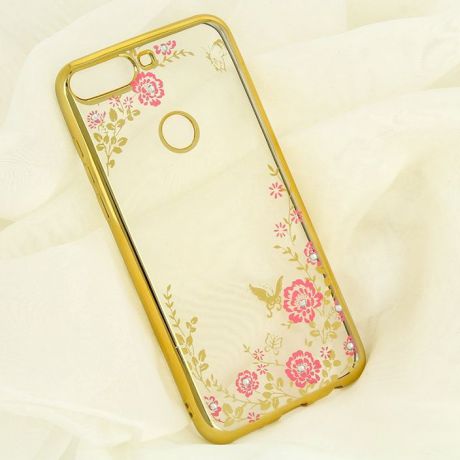 Чехол для сотового телефона GOSSO CASES для Huawei Honor 7C Pro со стразами, 185881, золотой