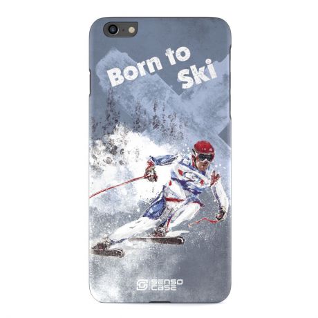 Чехол для сотового телефона SensoCase iPhone 6/6s Plus "Лыжный спорт", SC-IP6P-skiing + защитное стекло в подаро, 100044