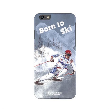 Чехол для сотового телефона SensoCase iPhone 6/6s "Лыжный спорт", SC-IP6-skiing + защитное стекло в подарок, 100043