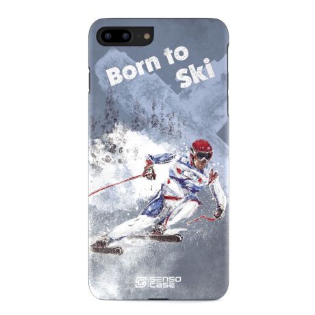 Чехол для сотового телефона SensoCase iPhone 7/8 Plus "Лыжный спорт", SC-IP7P-skiing + защитное стекло в подарок, 100046