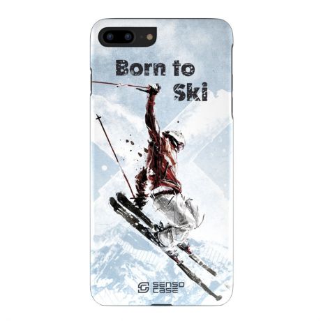 Чехол для сотового телефона SensoCase iPhone 7/8 Plus "Лыжный спорт" , SC-IP7P-skiing2 + защитное стекло в подарок