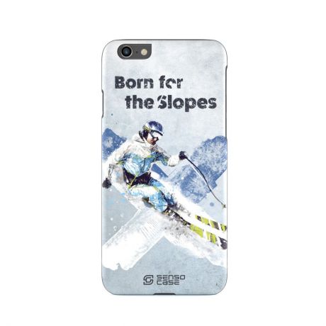 Чехол для сотового телефона SensoCase iPhone 6/6s "Лыжный спорт" , SC-IP6-skiing3 + защитное стекло в подарок, 100083
