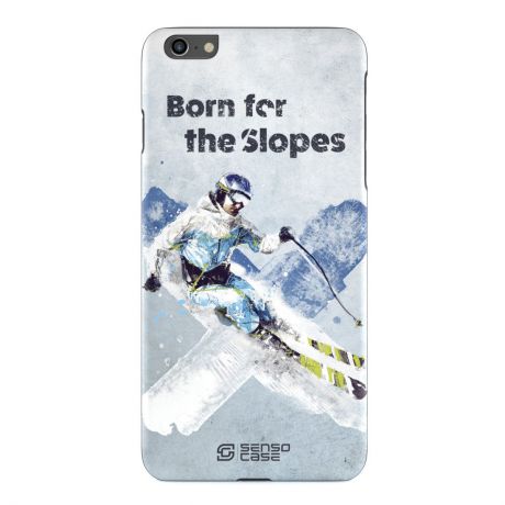 Чехол для сотового телефона SensoCase iPhone 6/6s Plus "Лыжный спорт" , SC-IP6P-skiing3 + защитное стекло в подарок, 100084