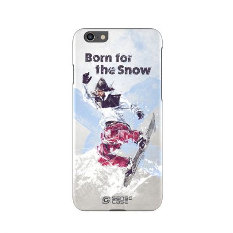 Чехол для сотового телефона SensoCase iPhone 6/6s "Сноубординг", SC-IP6-snowboarding2 + защитное стекло в подарок, 100131