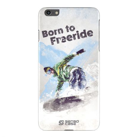 Чехол для сотового телефона SensoCase iPhone 6/6s Plus "Сноубординг", SC-IP6P-snowboarding3 + защитное стекло в подарок, 100136