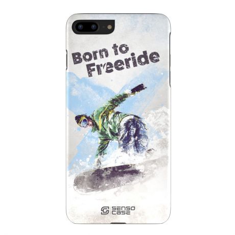 Чехол для сотового телефона SensoCase iPhone 7/8 Plus "Сноубординг", SC-IP7P-snowboarding3 + защитное стекло в подарок, 100138