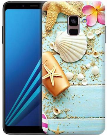 Чехол для сотового телефона GOSSO CASES для Samsung Galaxy A8+ (2018) с принтом, 197807, голубой