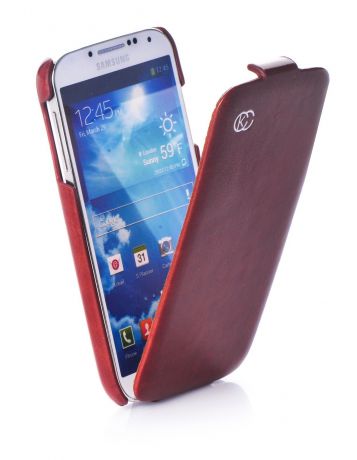Чехол для сотового телефона Kuchi книжка экокожа 450004 для Samsung S4, коричневый