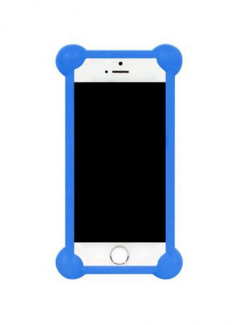 Чехол для сотового телефона IQ Format Бампер силиконовый универсальный 3,5-4,7, 4627104422451, синий