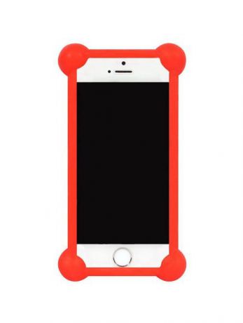 Чехол для сотового телефона IQ Format Бампер силиконовый универсальный 3,5-4,7, 4627104422444, красный