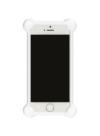 Чехол для сотового телефона IQ Format Бампер силиконовый универсальный 3,5-4,7, 4627104422437, белый